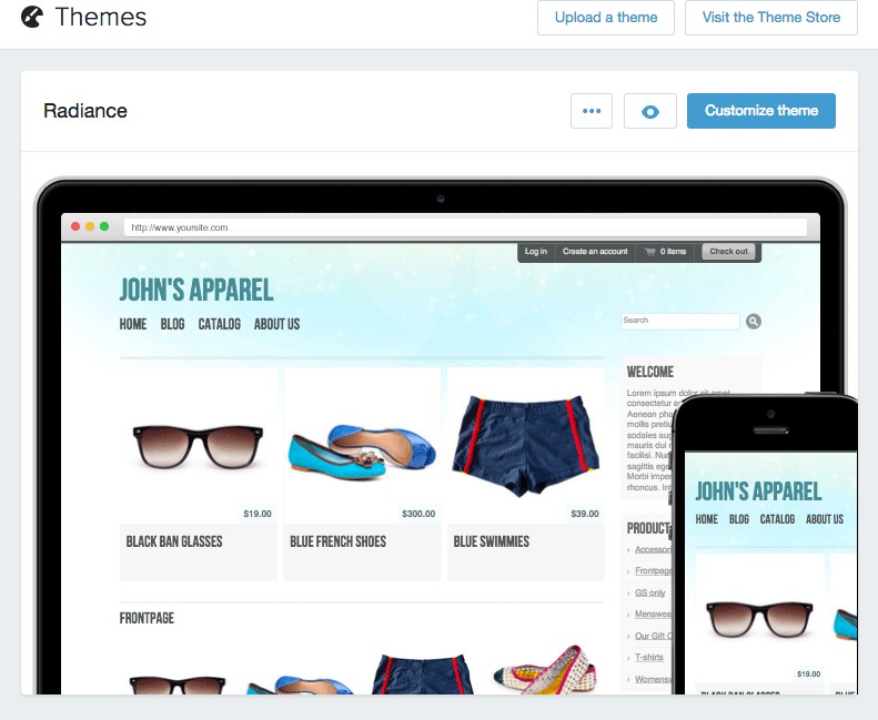Shopify开店建站营销推⼴卖家平台后台中⽂指南 – Themes/主题插图
