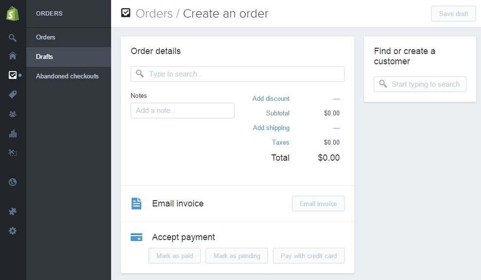 Shopify开店建站营销推广卖家平台后台中文指南 – Creating new orders from your Shopify admin 从后台手动创建订单插图(7)