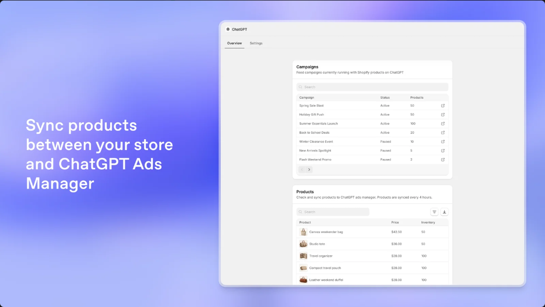 Connecting ChatGPT Ads to a Shopify Store: Product Sync, Landing Pages, and Conversion Tracking
